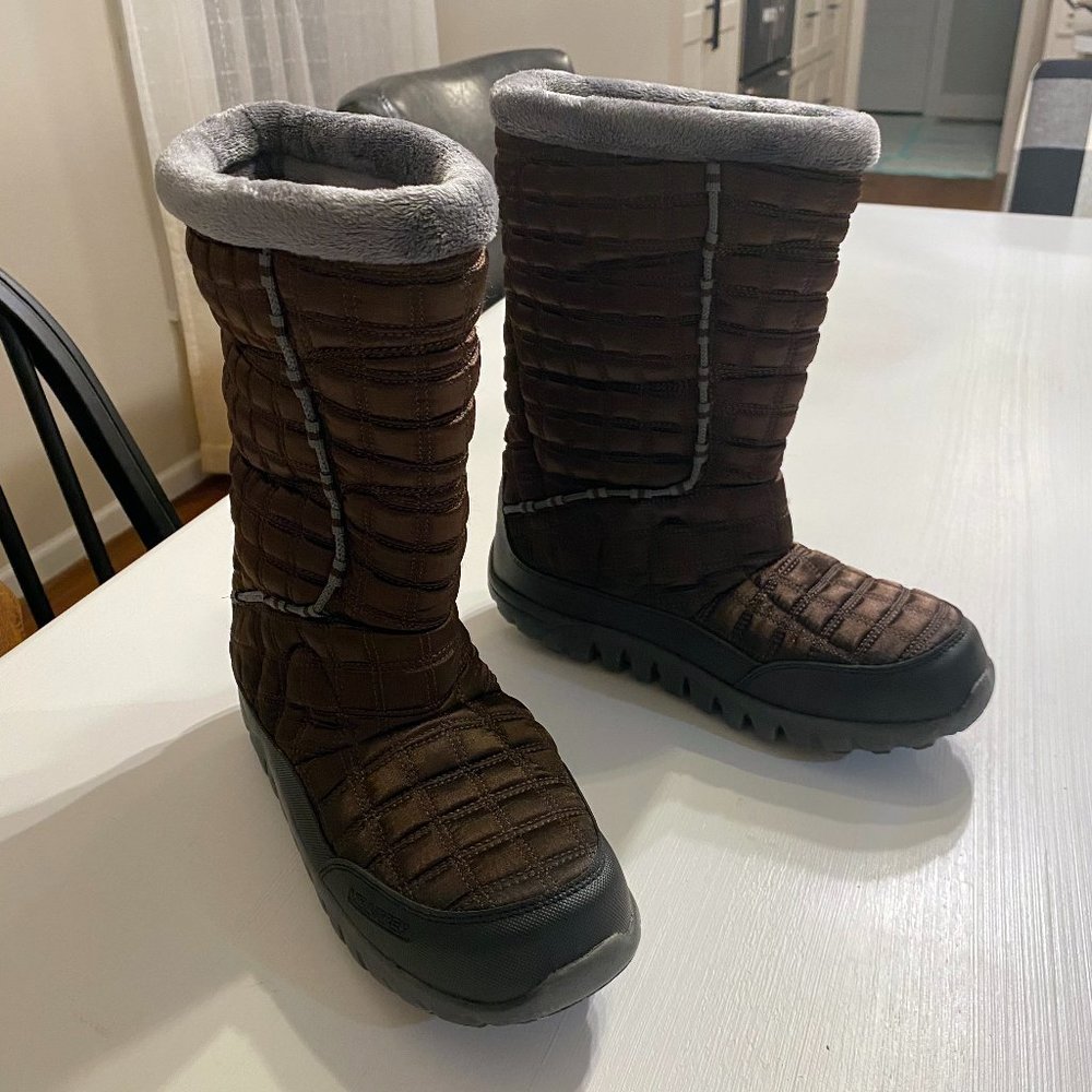 Mountrek Lisa Quilted Coffee‎ Primaloft Warm Winter Snow Boots Women's Size 9 M